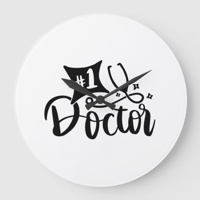 No 1 Doctor  Large Clock (Front)