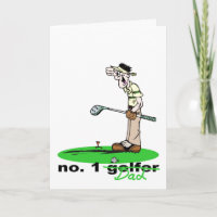 No. 1 Golfer Dad Fathers Day Card