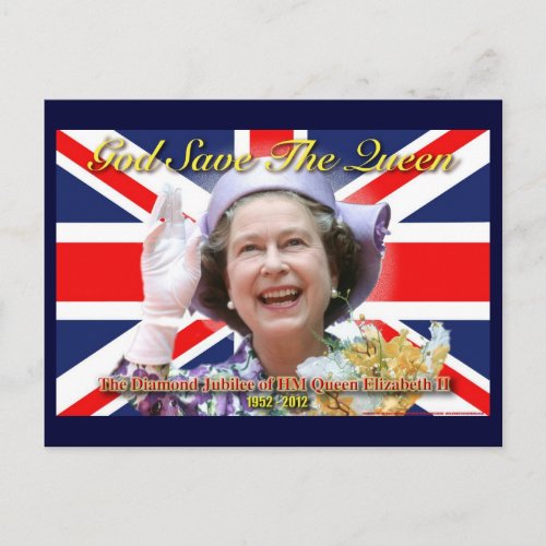 No1 HM Queen Elizabeth Diamond Jubilee Postcard