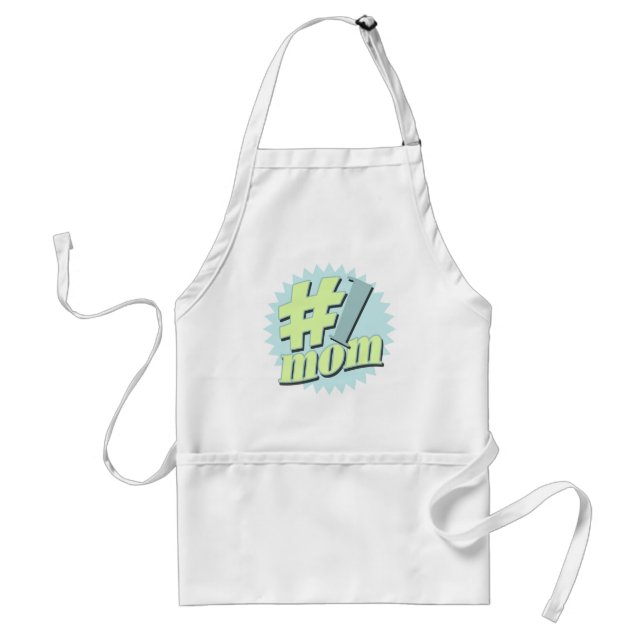 No. 1 Mom Mother's Day Adult Apron (Front)