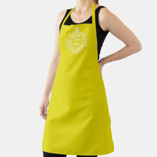 No.1 Most Awesome Stepmom Emblem Classic White ylw Apron