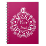 No.1 Most Awesome (Your Text) Custom White Line Notebook