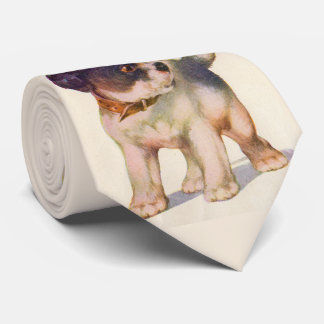 no.1 puppy print neck tie