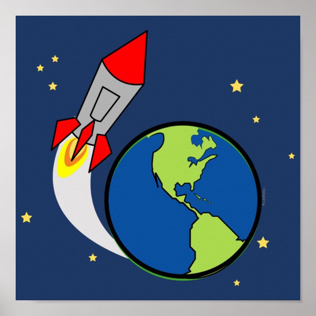 no.1 space ROCKET boy's bedroom sign (Front)