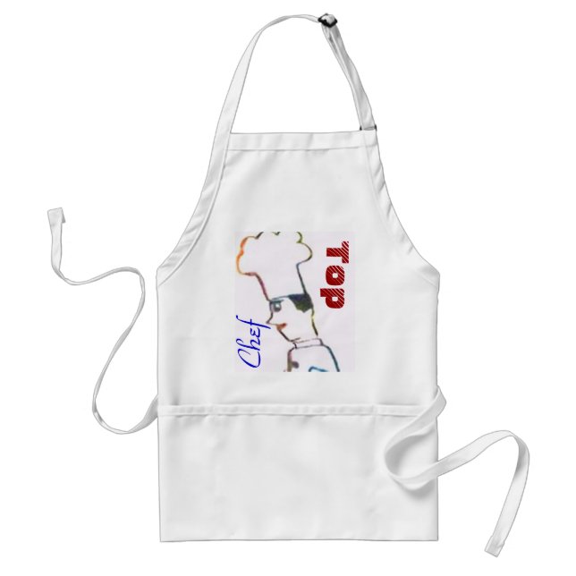 🍷👍No-1 Top Chef Fabulous Classic Spacious Adult Apron (Front)