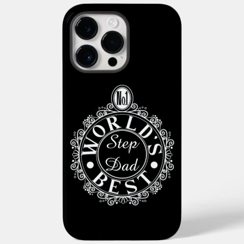 No1 Worlds Best Step Dad Custom White Typography Case_Mate iPhone 14 Pro Max Case