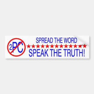 no 2 PC bumper sticker
