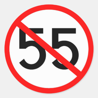 No 55 classic round sticker