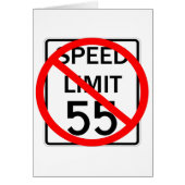 No 55 mph Speed Limit Sign (Front)