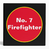 No. 7 Firefighter 3 Ring Binder (Front)