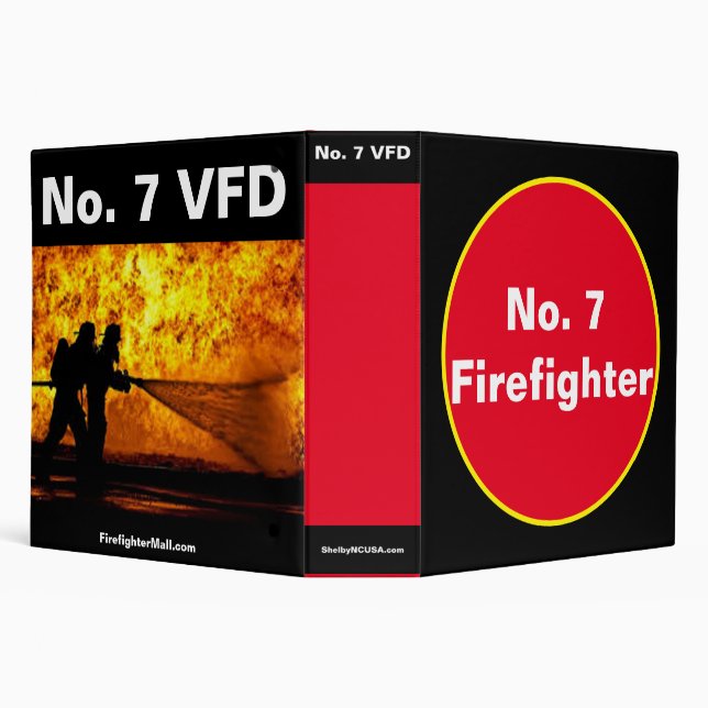No. 7 Firefighter 3 Ring Binder (Background)