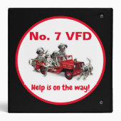 No. 7 Volunteer Firefighter 3 Ring Binder (Back)