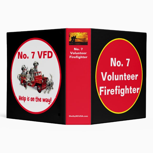 No. 7 Volunteer Firefighter 3 Ring Binder (Background)