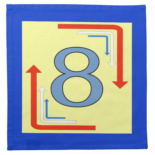 No 8 with Arrows Napkin (Front)