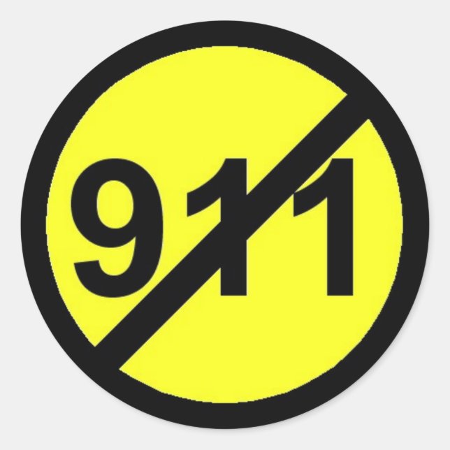 No 911 Stickers For Your VoIP Phones (Front)