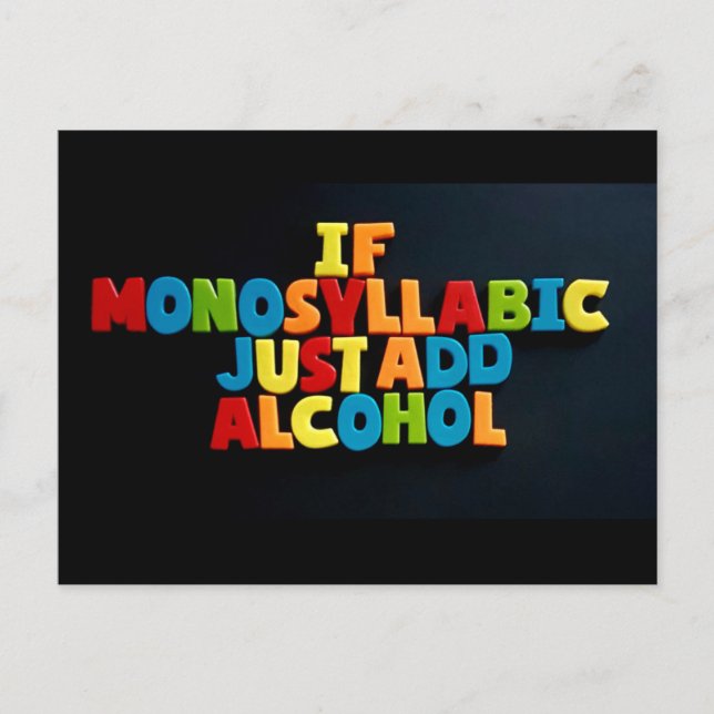 No: 96. IF MONOSYLLABIC... postcard from TFDG (Front)