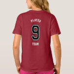 No 9 Sports Jersey T-Shirt No 9 Sports Jersey T-Shirt