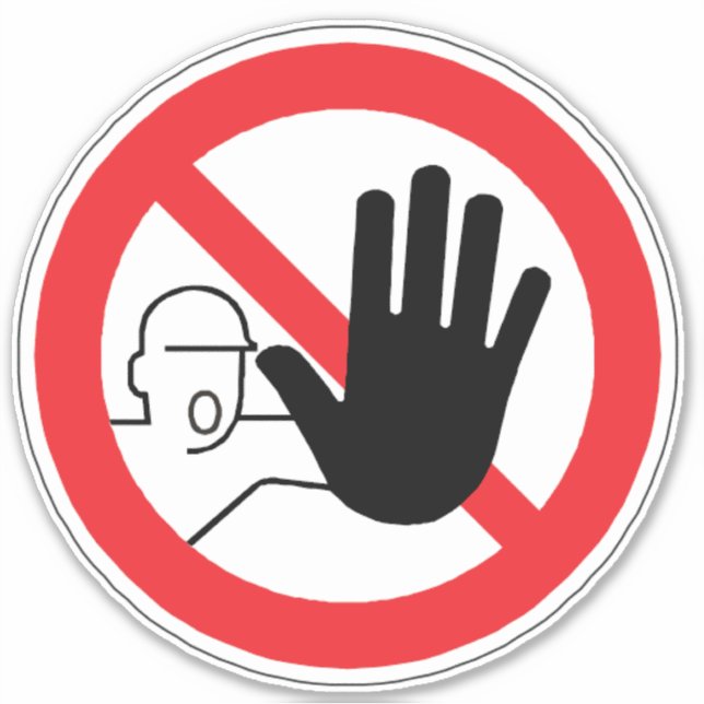 No Access For Unauthorized Persons Label (Front)