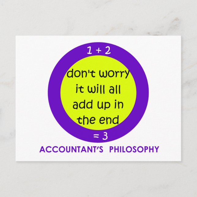 No Accounting Postcard (Front)