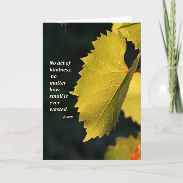 No act of kindness is ever letterpress thank you card (Front)