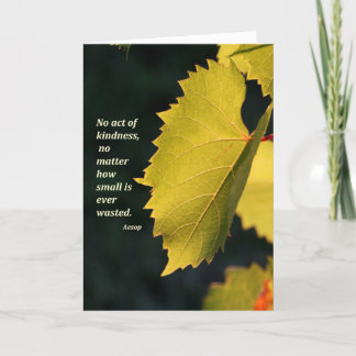 No act of kindness is ever letterpress thank you card
