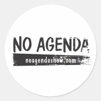 No-Agenda-Name-Retro Sticker Round