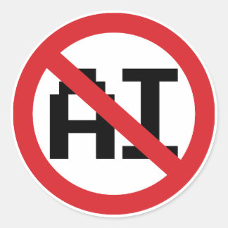 No AI Artificial Intelligence - Resist AI Classic Round Sticker