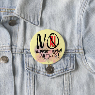 NO Ai! Support human artist! Button
