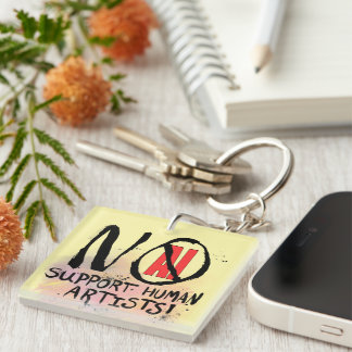 NO Ai! Support human artist! Keychain