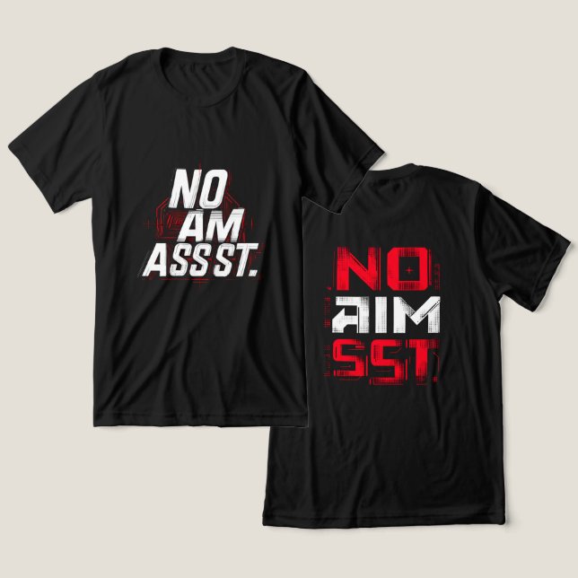 🔥 No Aim Assist – Competitive Gamer Typography Tri-Blend Shirt (Design Front & Back)