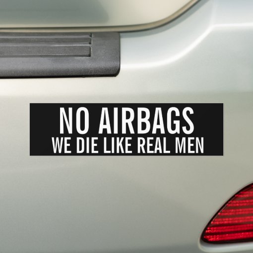 No Airbags bumper sticker Zazzle
