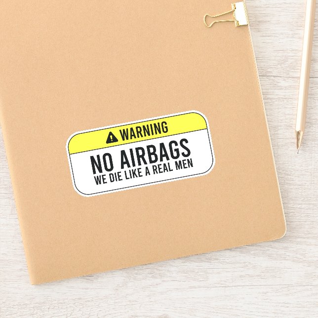 No Airbags We die Like Real Men Sticker (Notebook)