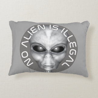No Alien Is Illegal Decorative Pillow