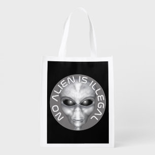 No Alien Is Illegal Grocery Bag