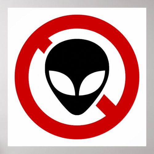 NO ALIENS POSTER