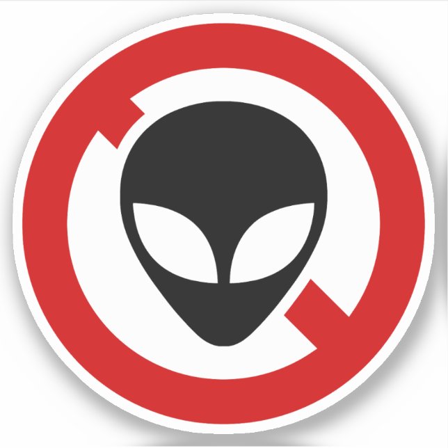 NO ALIENS STICKER (Front)