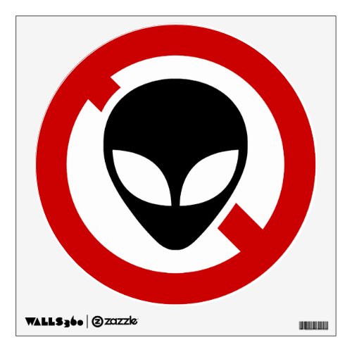 NO ALIENS WALL DECAL