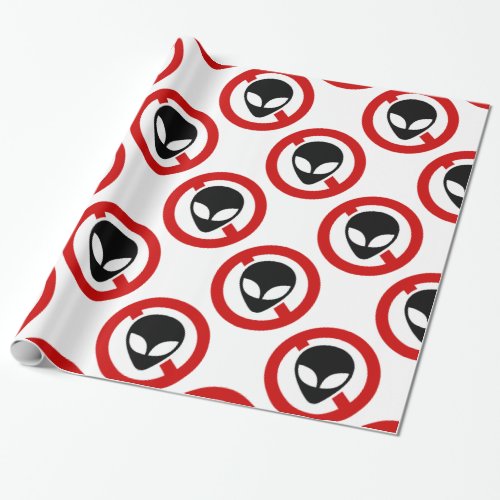 NO ALIENS WRAPPING PAPER