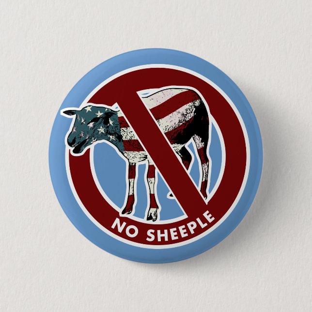 No American Sheeple Button (Front)