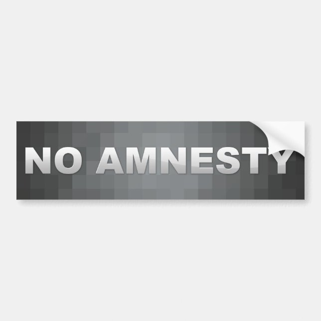 No Amnesty Bumper Sticker (Front)