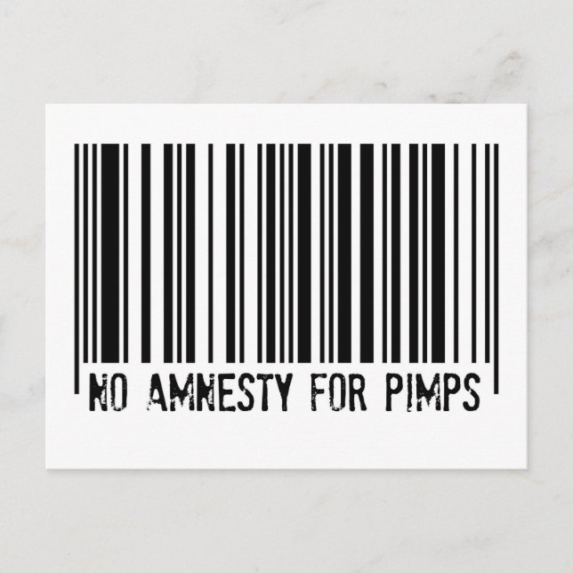 No Amnesty For Pimps - postcard (Front)