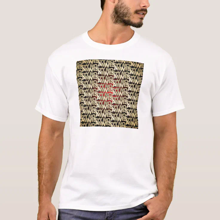turnering Tidlig Ændringer fra No Amnesty T-Shirt | Zazzle