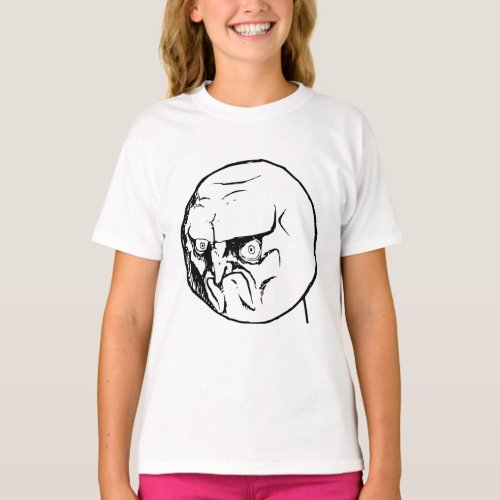 No Angry Rage Face Rageface Meme Comic T_Shirt