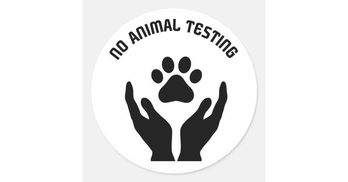 No Animal Testing Classic Round Sticker | Zazzle