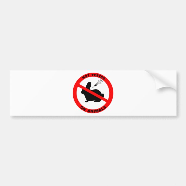 No Animal Testing Symbol Bumper Sticker (Front)