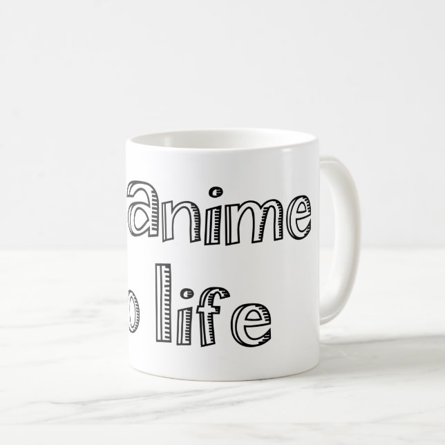 no anime no life coffee mug (Front Right)
