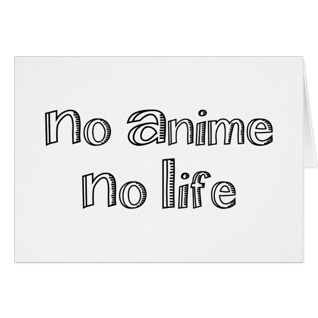 no anime no life greeting card (Front Horizontal)