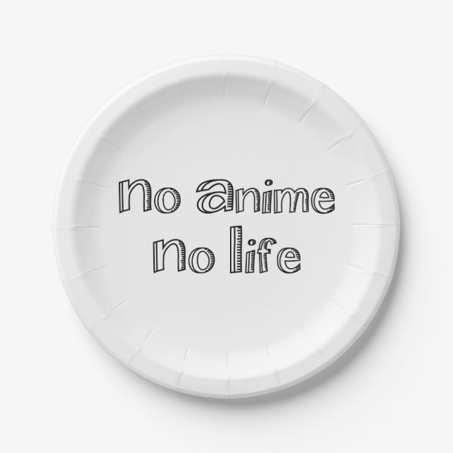 no anime no life paper plates (Front)