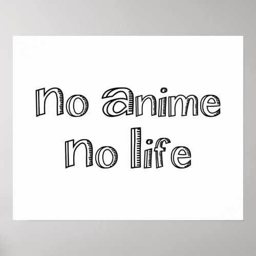 no anime no life poster