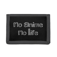 no anime no life trifold wallet